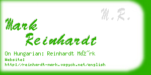 mark reinhardt business card